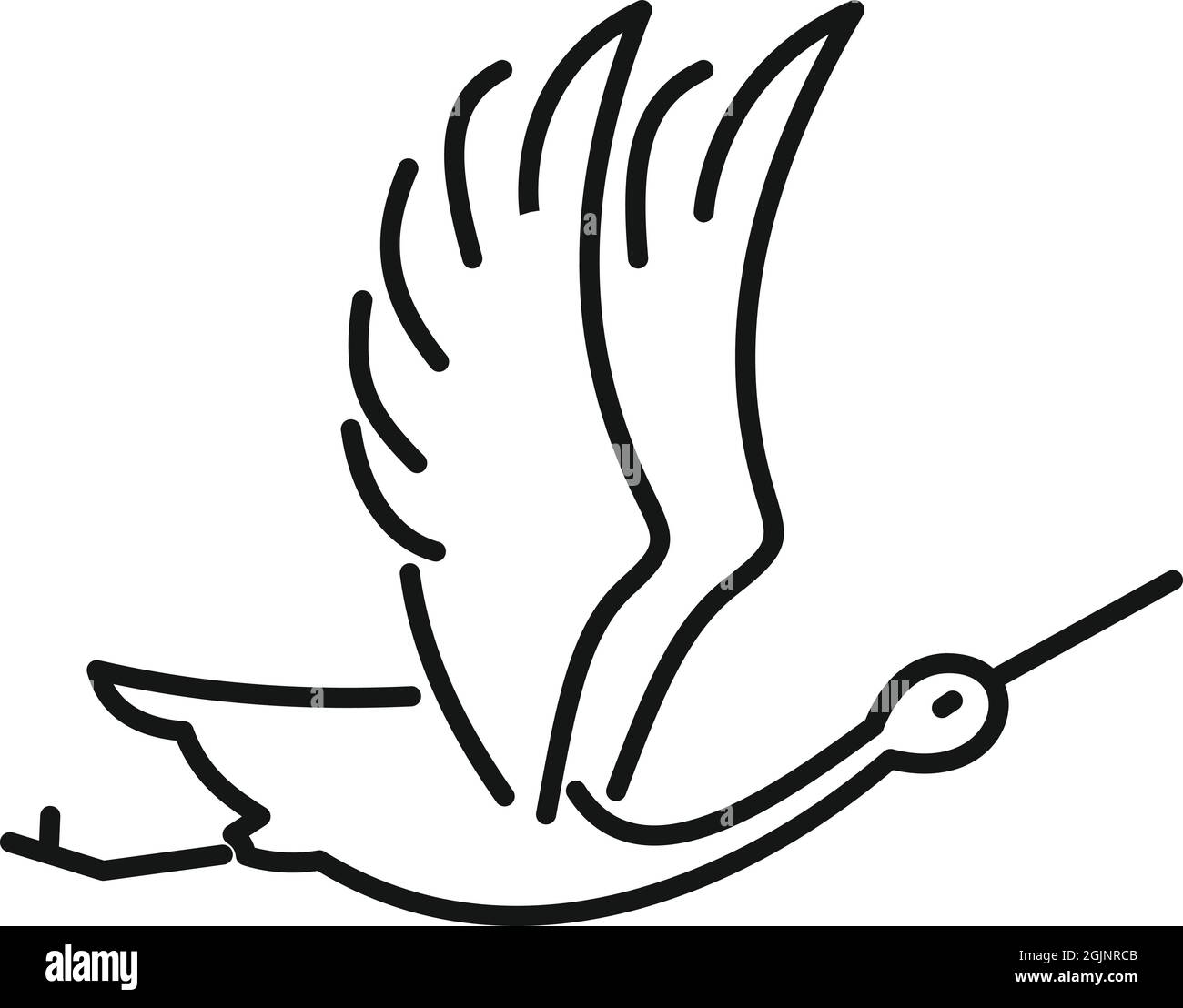 Fly stork icon outline vector. White bird Stock Vector Image & Art - Alamy