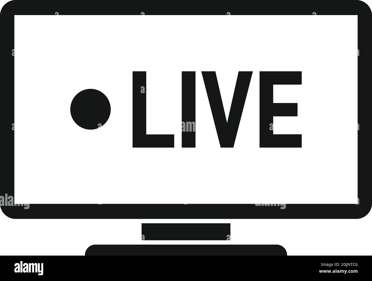 Live tv stream icon simple vector. Online news Stock Vector Image & Art -  Alamy