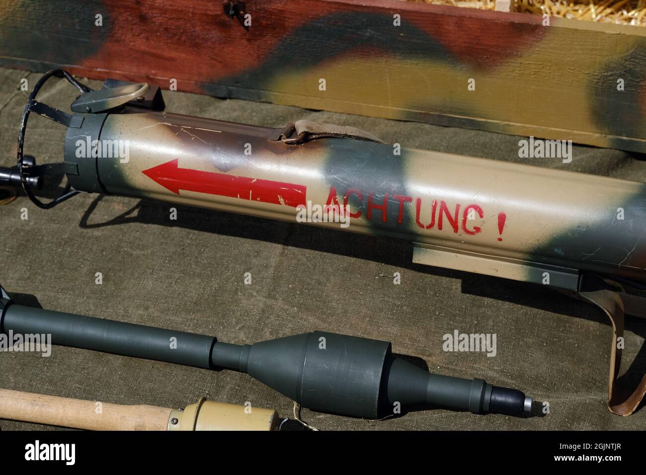 German version of the american bazooka anti tank rocket weapon. Stock Photo