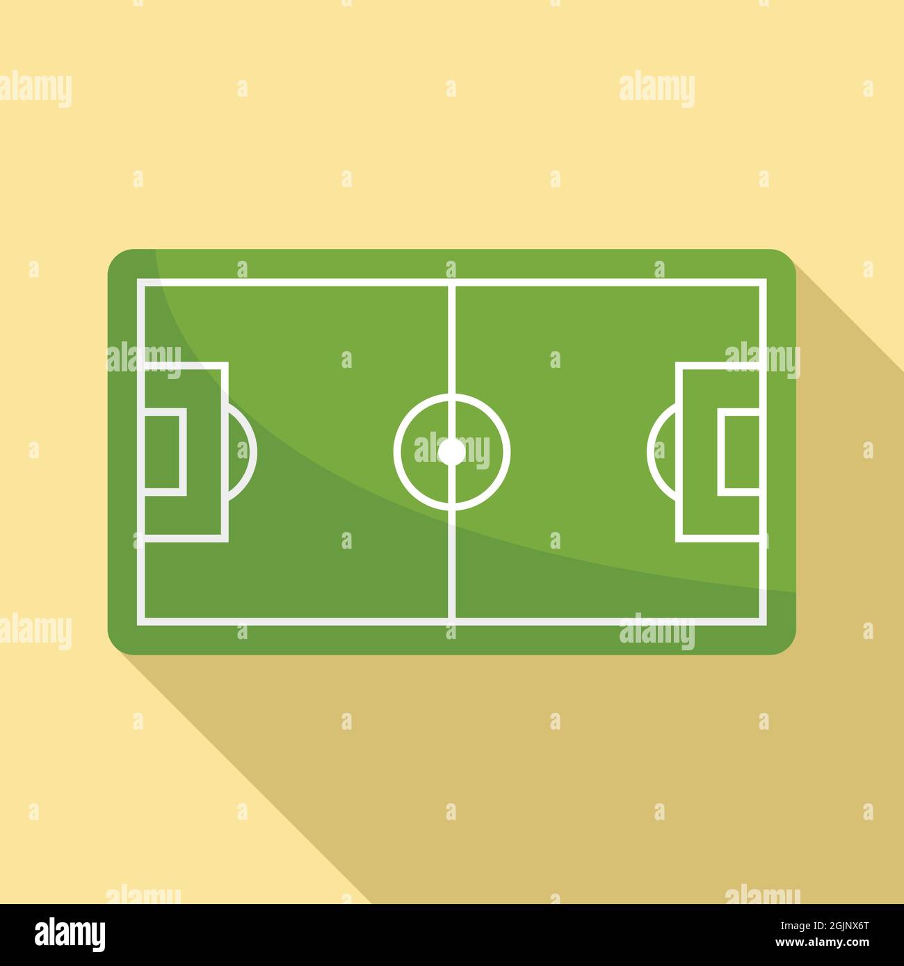 Football Field Icon Flat Vector Soccer Pitch Stock Vector Image Art Alamy