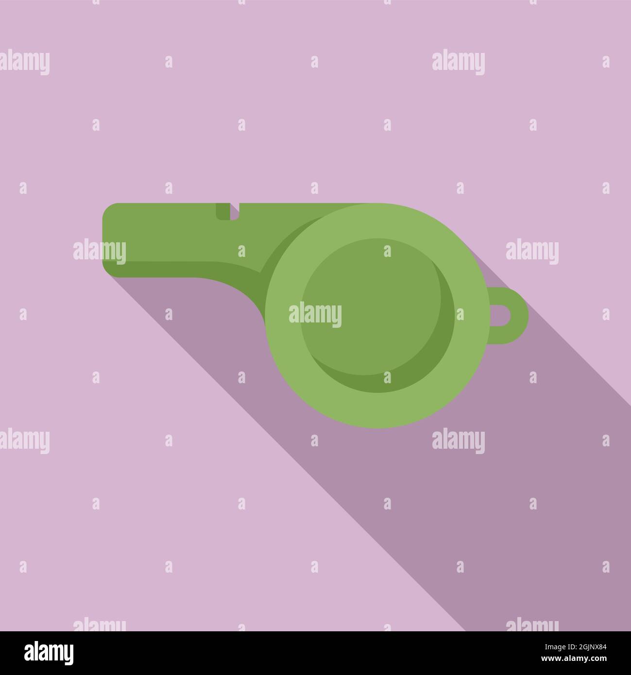 Sport whistle icon flat vector. Coach blower Stock Vector Image & Art ...