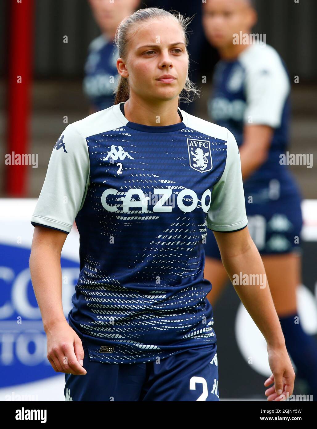 Dagenham UK. 11th Sep 2021. DAGENHAM ENGLAND SEPTEMBER 11 Sarah Mayling of Aston Villa Women during Barclays FA Women s Super League match between West Ham United Women and Aston Villa Women