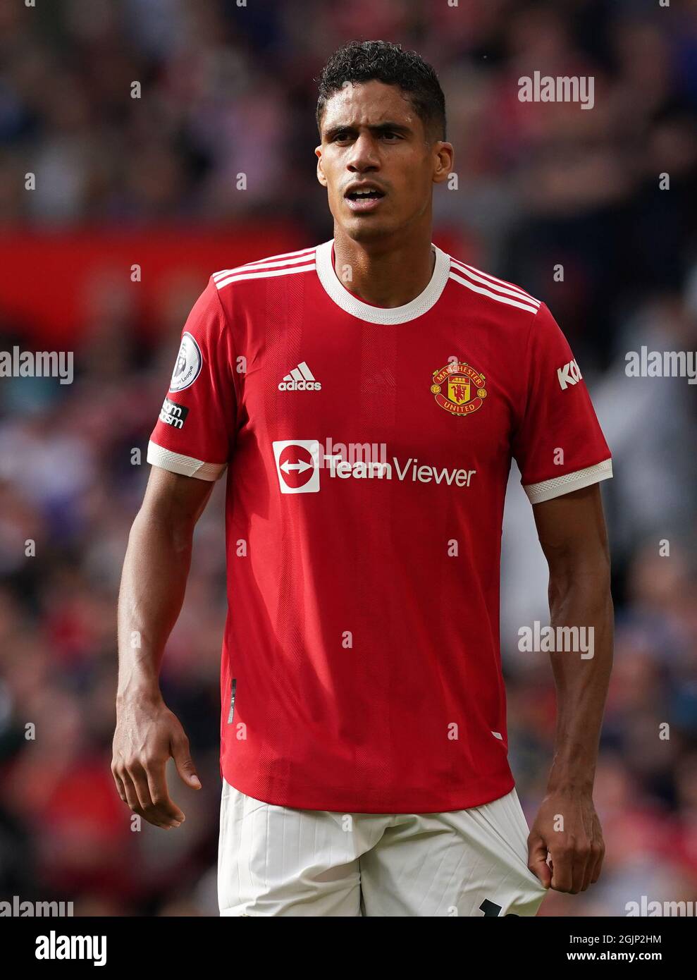 Manchester United's Raphael Varane during the Premier League match at Old  Trafford, Manchester. Picture date: Saturday September 11, 2021 Stock Photo  - Alamy