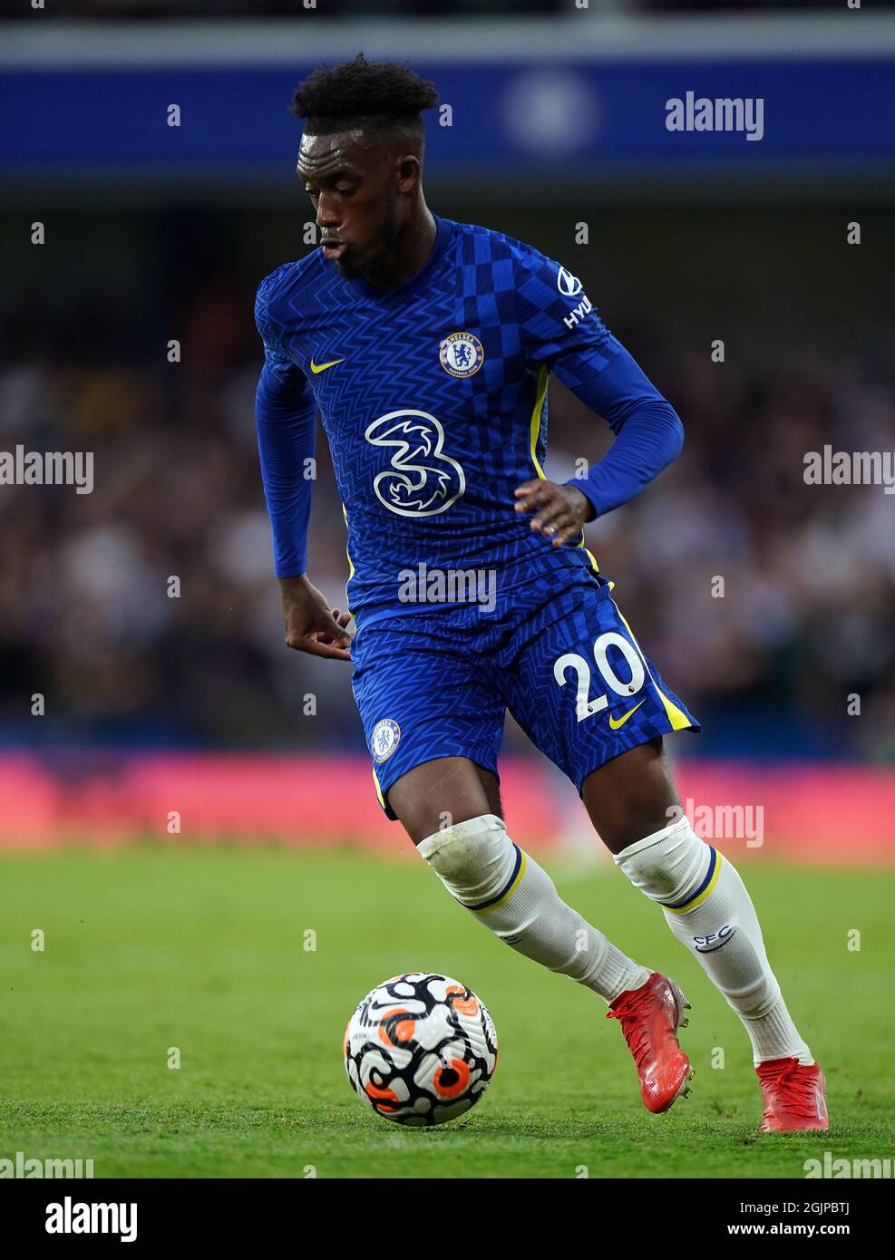 Chelsea’s Callum Hudson-Odoi during the Premier League match at Stamford Bridge, London. Picture date: Saturday September 11, 2021. Stock Photo