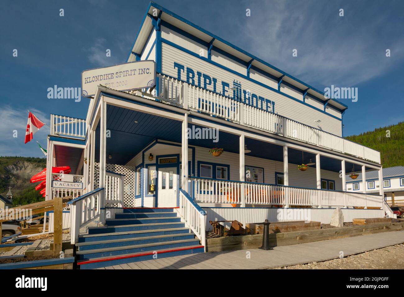 Canada, Yukon Territory, Dawson City, Triple J Hotel, restaurant, bar