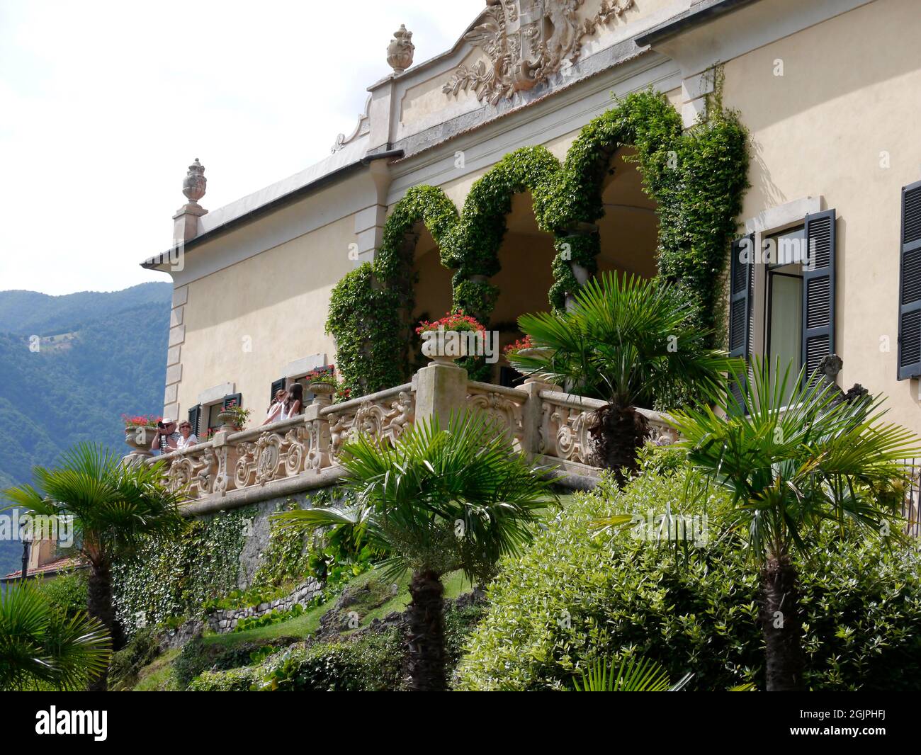 Loggia of Villa Del Balbianello, Lake Como, Italy. Stock Photo