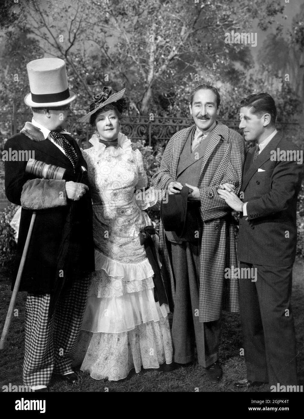 W C Fields, Catherine Doucet, Adolphe Menjou, director A Edward Sutherland, 'Poppy' (1936) Paramount / File Reference # 34145-420THA Stock Photo