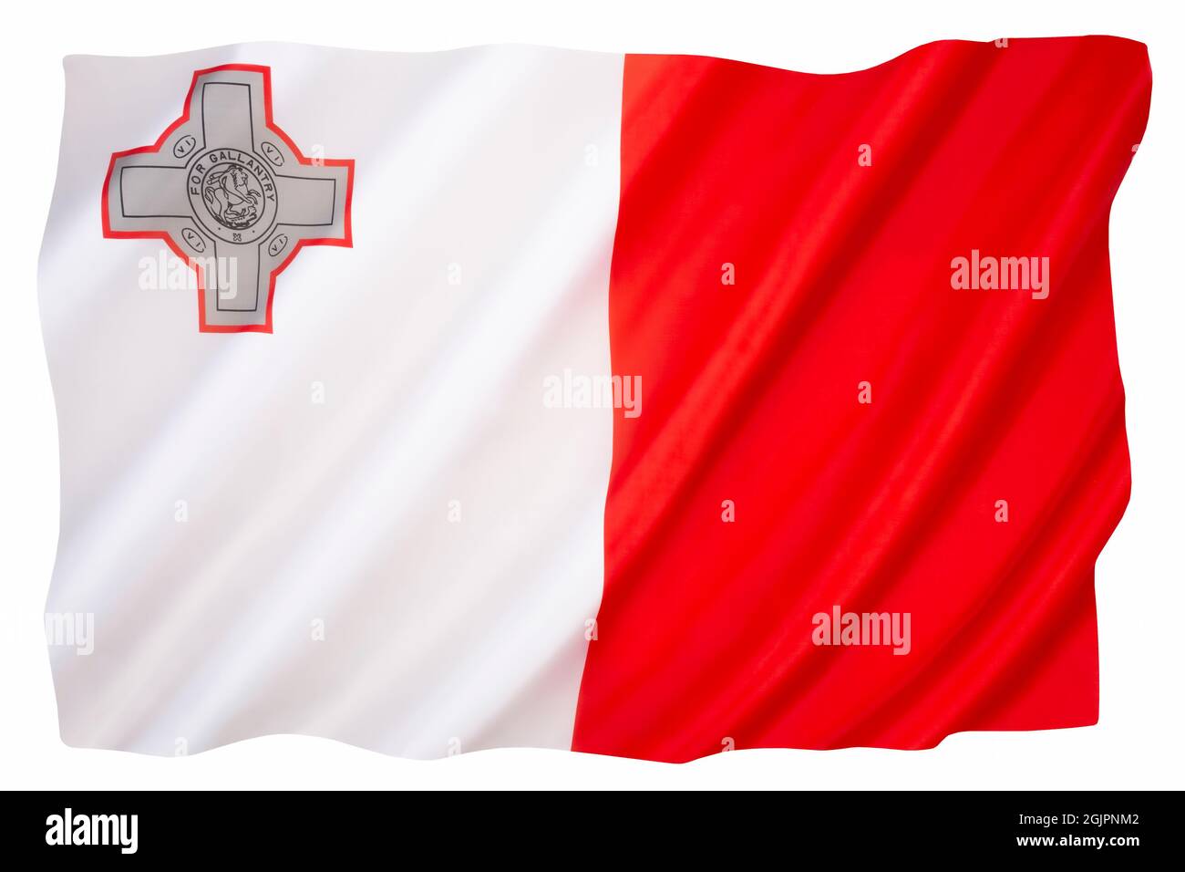 National Flag Of Malta A Representation Of The George Cross Awarded 