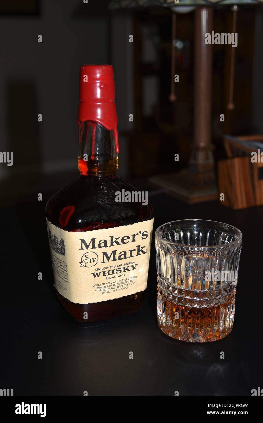 Maker's Mark Kentucky Bourbon Whisky Stock Photo