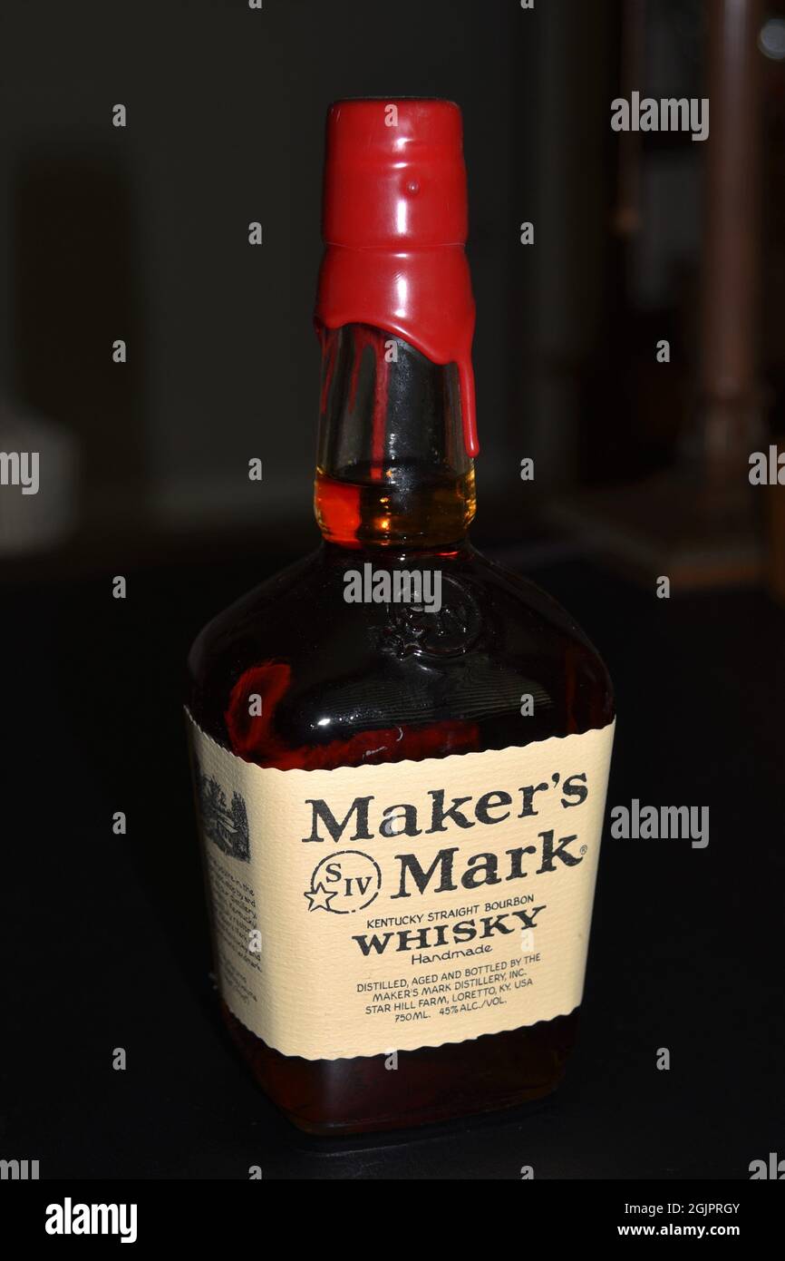 Maker's Mark Kentucky Bourbon Whisky Stock Photo