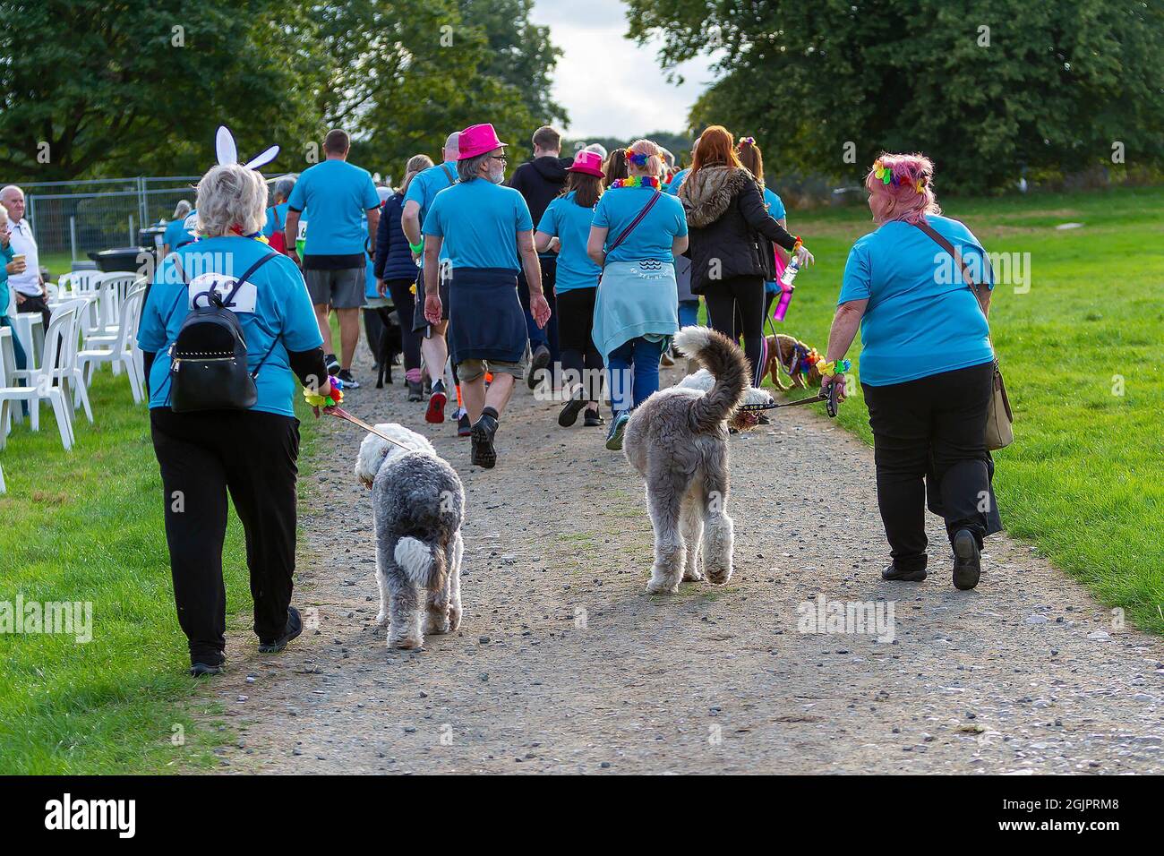 Arley Hall & Gardens, Warrington, Cheshire, UK. 11th Sep, 2021. 5k Sunset Walk to raise money for St. Rocco's, the local Hospice for people that have been diagnosed with a life-limiting illness Credit: John Hopkins/Alamy Live News Stock Photo