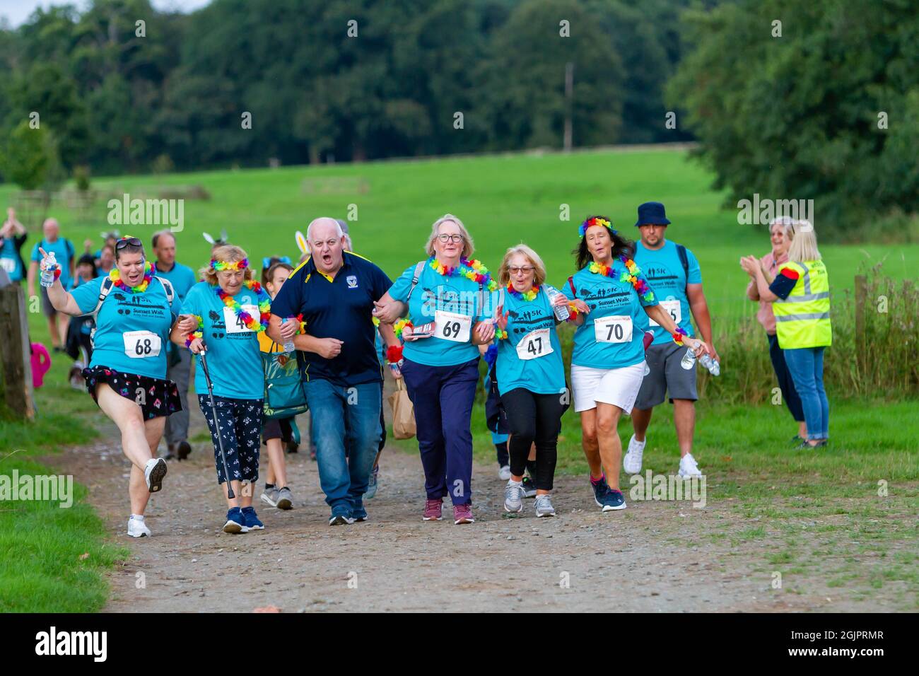 Arley Hall & Gardens, Warrington, Cheshire, UK. 11th Sep, 2021. 5k Sunset Walk to raise money for St. Rocco's, the local Hospice for people that have been diagnosed with a life-limiting illness Credit: John Hopkins/Alamy Live News Stock Photo
