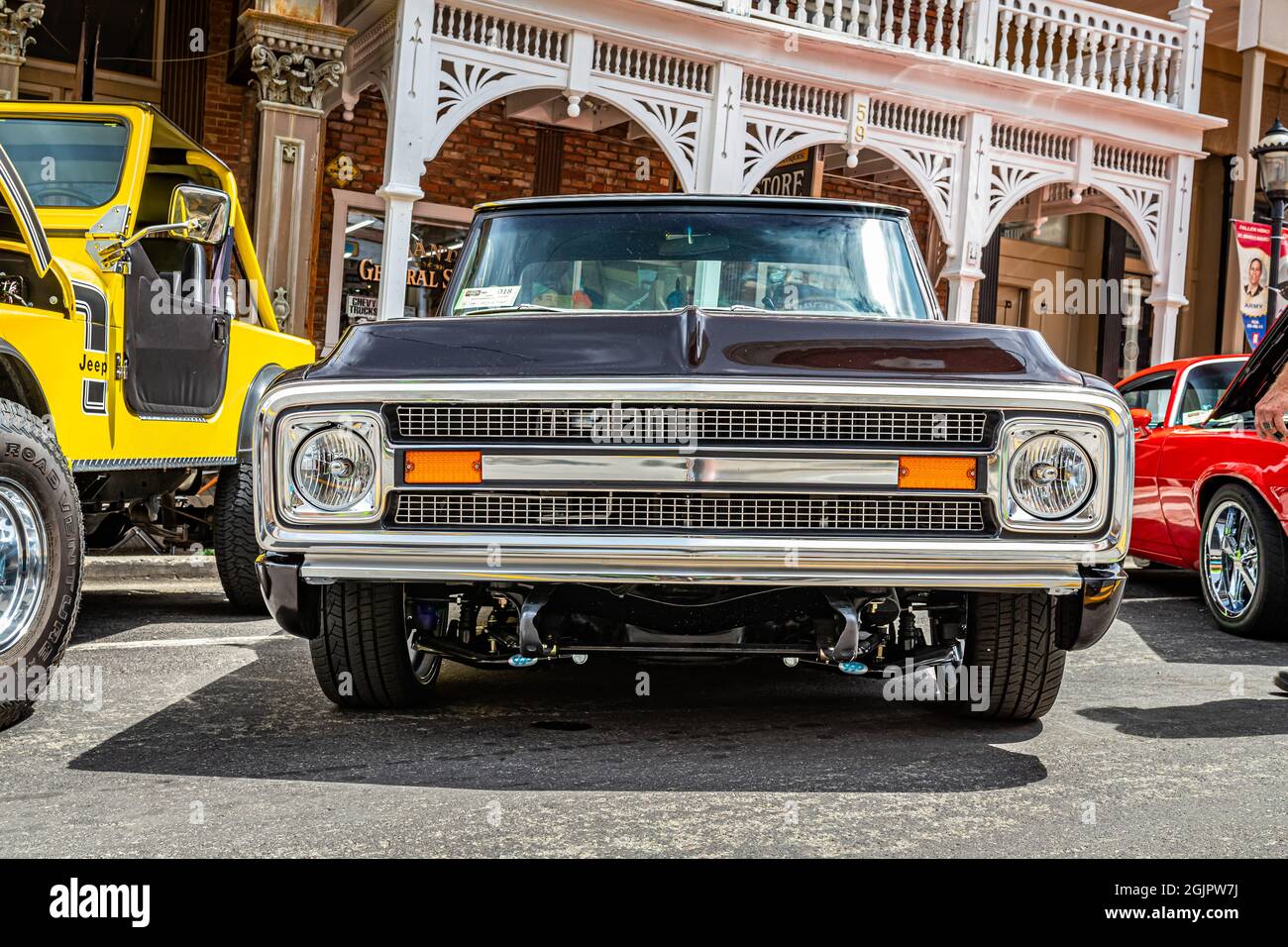 Virginia City, NV July 30, 2021 1970 Chevrolet C10 pickup truck at a