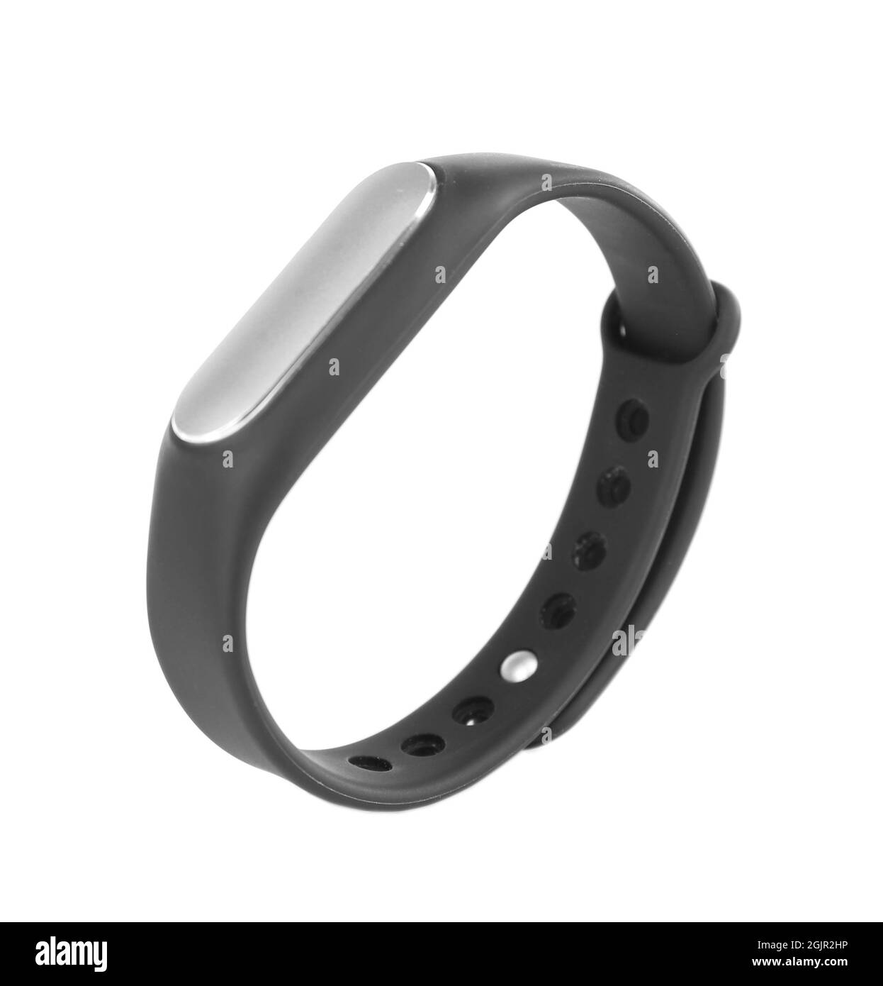 Heart rate monitor watch isolated white Stock Photo Alamy