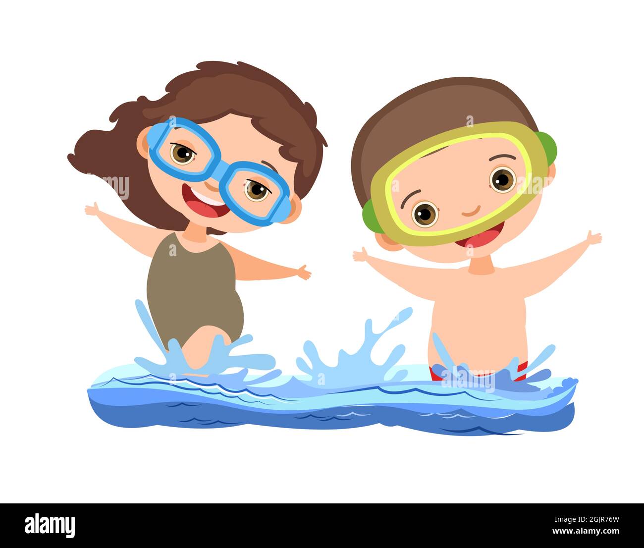 Girl and boy are having fun and splashing in water. Swimming, diving and water sports. Pool or beach. Isolated on white background. Illustration in Stock Vector Image & Art - Alamy Girl and boy are having fun and splashing in water. Swimming, diving and water sports. Pool or beach. Isolated on white background. Illustration in Stock Vector Image & Art - Alamy