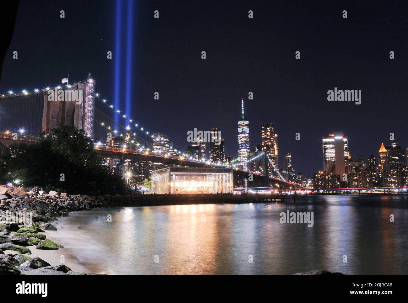 New York City, United States. 10th Sep, 2021. The Tribute in Light on the 20th Anniversary of the events of 9/11, in New York City. (Photo by Efren Landaos/SOPA Images/Sipa USA) Credit: Sipa USA/Alamy Live News Stock Photo