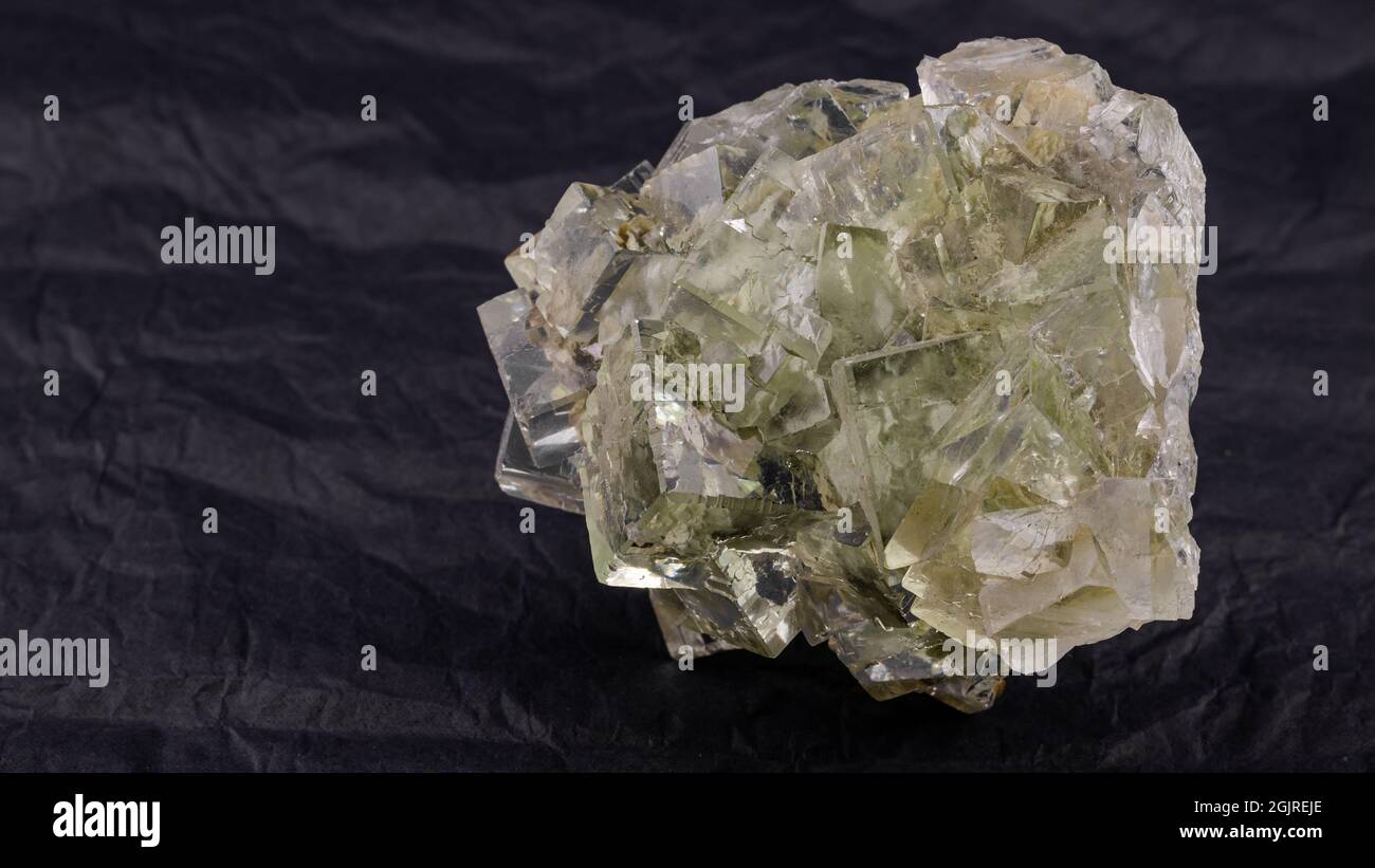 green mineral sample of fluorite Stock Photo