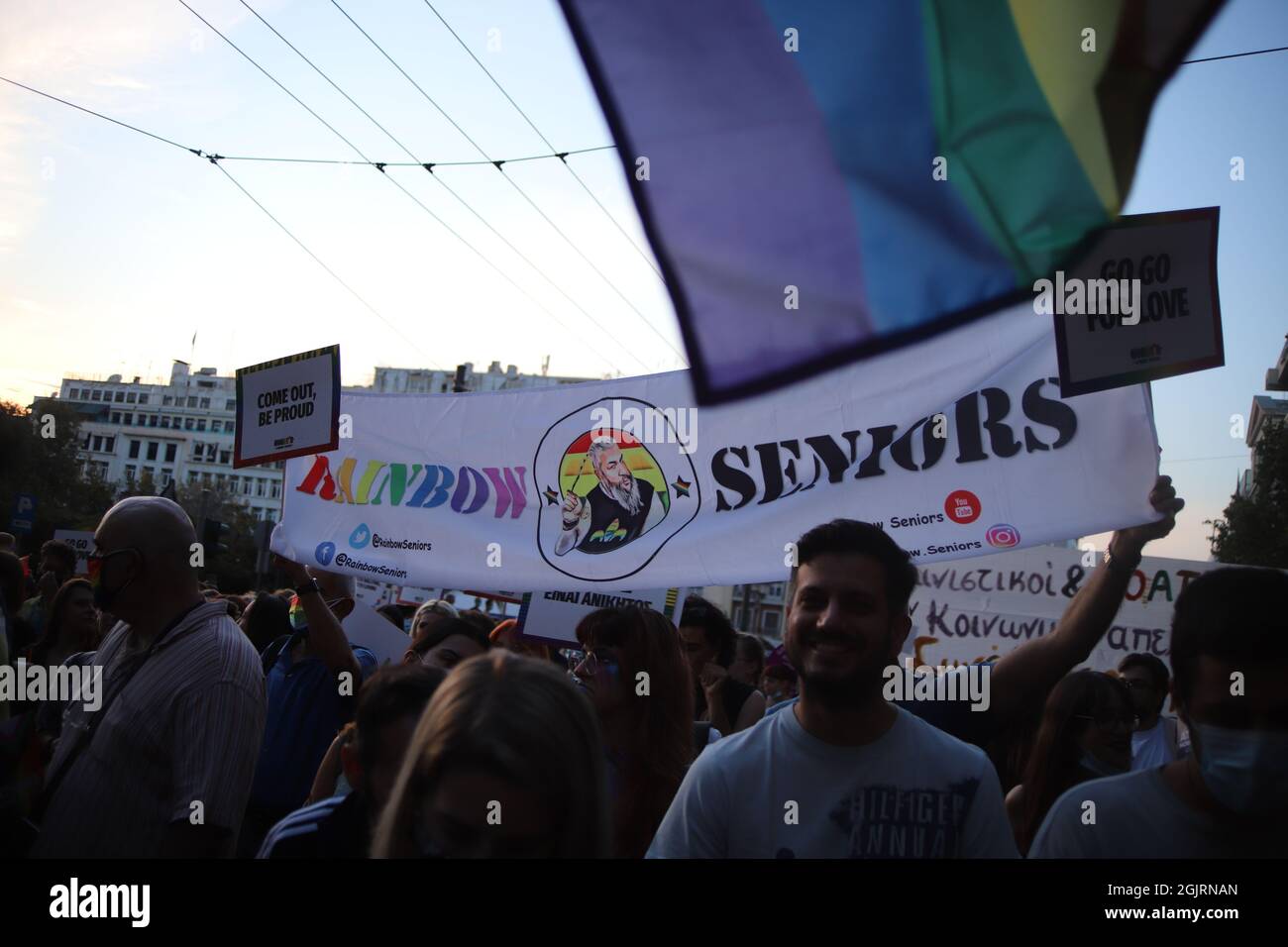 Athens, Greece. 11th Sep, 2021. LGBTQI activists take part in the 2021 ...