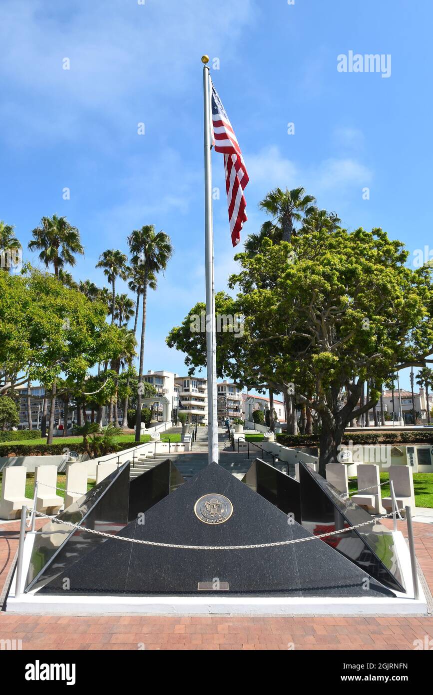 REDONDO BEACH, CALIFORNIA - 10 SEP 2021: The memorial at Veterans Memorial Park Stock Photo