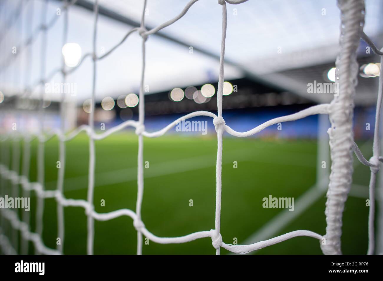 LONDON, ENGLAND - SEPTEMBER 11: general view of the stadium and goal net during the Premier League match between Crystal Palace  and  Tottenham Hotspu Stock Photo