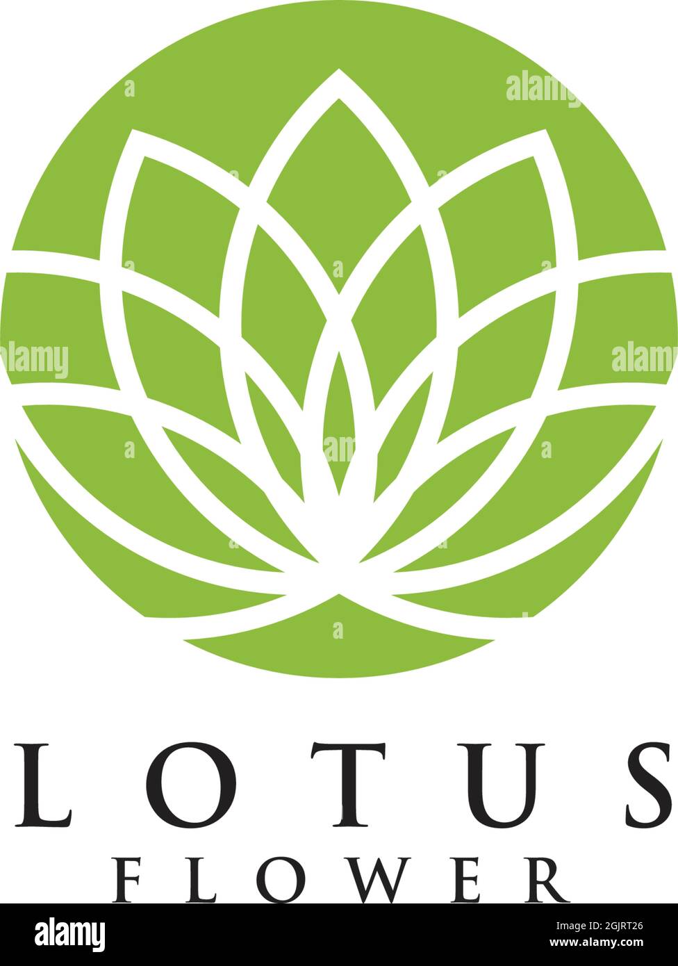 Lotus flower logo design inspiration vector illustration template Stock