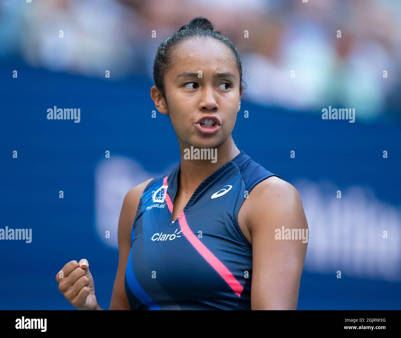 New York, USA, 11 September, 2021 Leylah Fernandez (CAN) during the