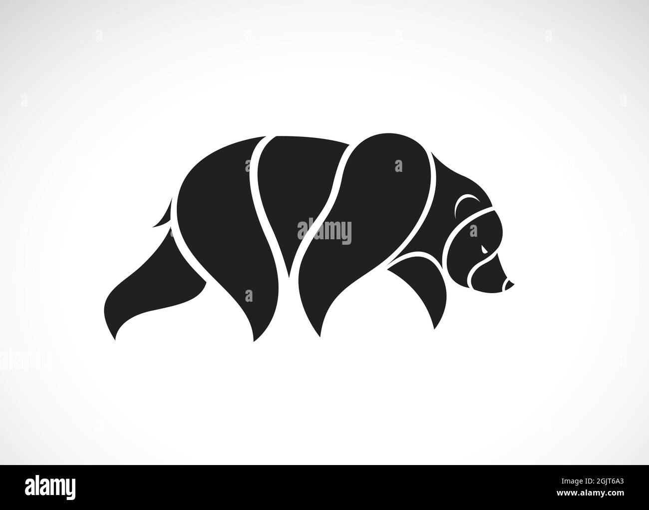Vector of bear design on white background. Wild Animals. Bear logo or icon. Easy editable layered vector illustration. Stock Vector