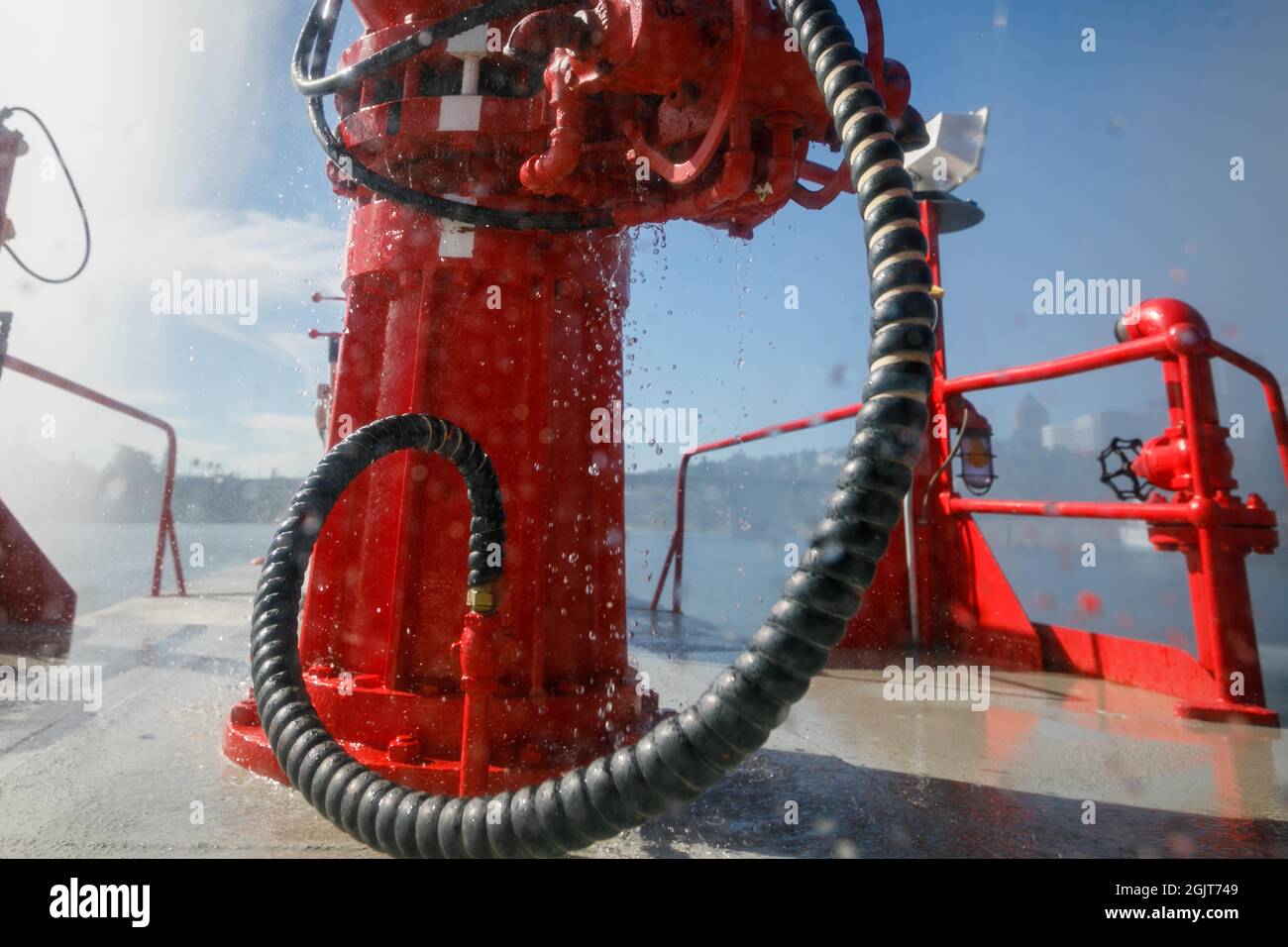 Portland, USA. 11th Sep, 2021. The original pumps leak profusely