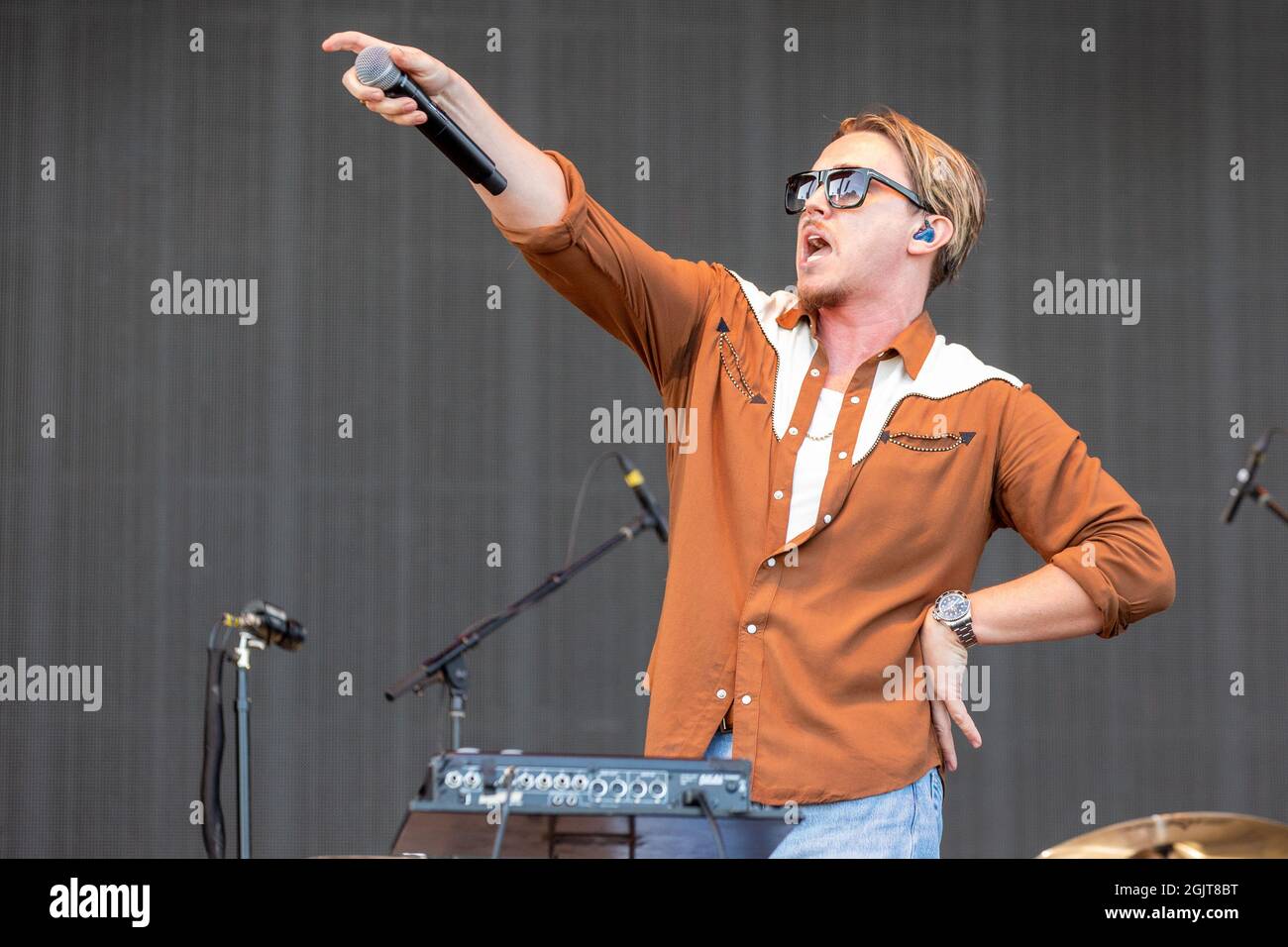 Milwaukee, USA. 10th Sep, 2021. Jesse McCartney during the Summerfest Music Festival on September 10, 2021, in Milwaukee, Wisconsin (Photo by Daniel DeSlover/Sipa USA) Credit: Sipa USA/Alamy Live News Stock Photo