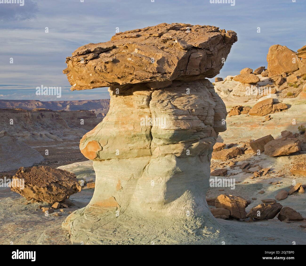 One of the many hoodoos at Stud Horse Point. Stock Photo