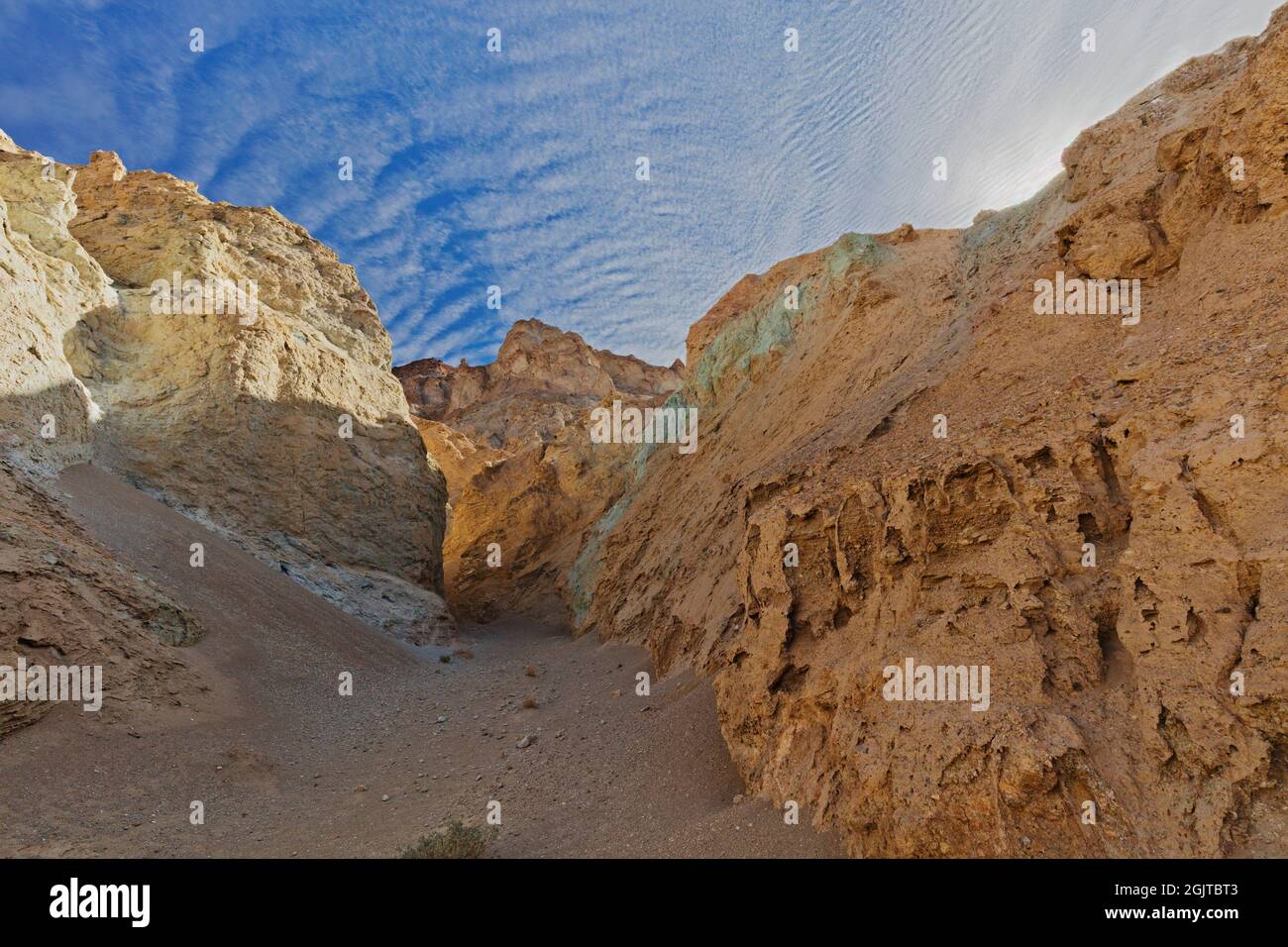 Desolation Canyon in Death Valley is anything but desolate. Stock Photo