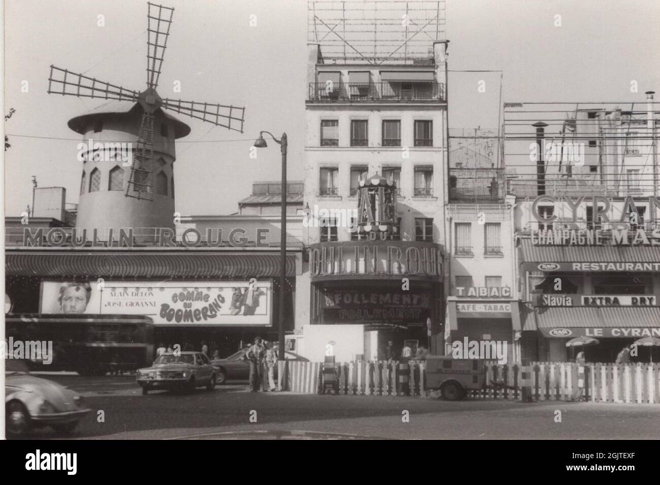A retro photograph about the iconic, unique unrepeatable Moulin Rouge ...