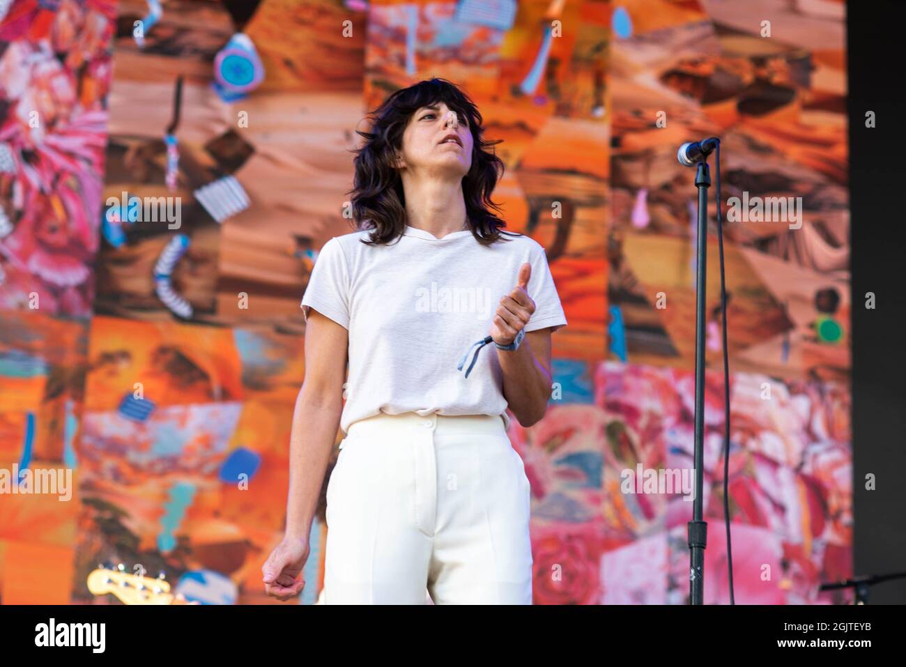 Chicago, IL, USA. 10th Sep, 2021. Eleanor Friedberger performing with Fiery Furnaces at Pitchfork 2021 Day 1 in Chicago Illinois. The band's first performance since their breakup a decade ago in 2011. ( Credit: Annie Lesser/Image Space/Media Punch)/Alamy Live News Stock Photo