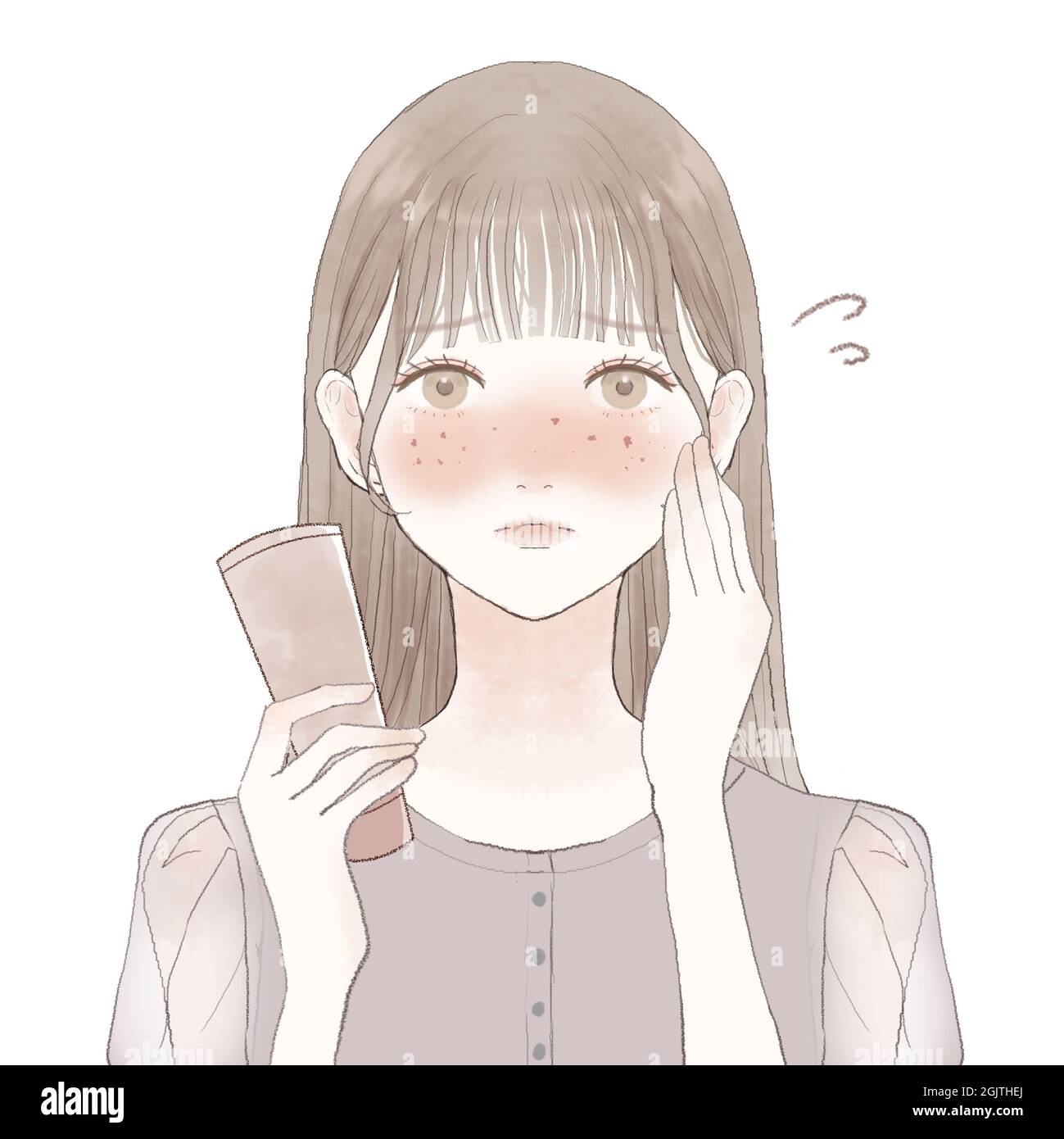 The expression that cosmetics do not fit, and the skin has become rough ...