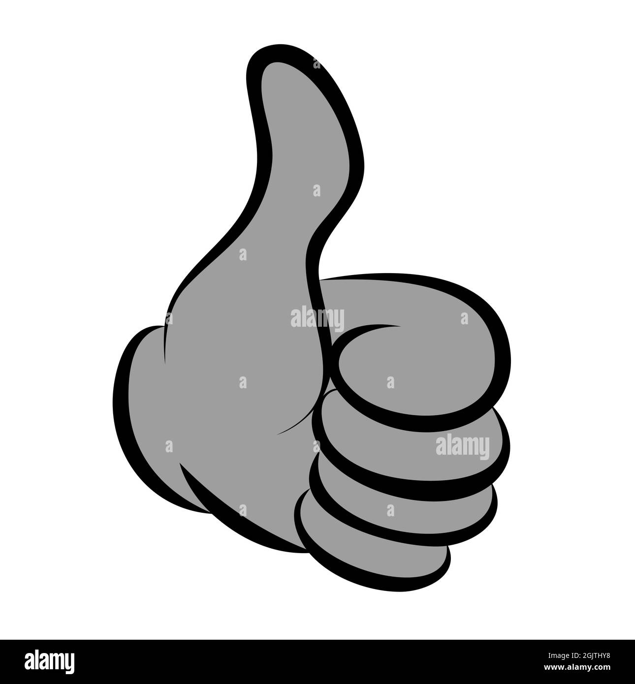 Thumb up LIKE hand gesture eps10 vector illustration isolated on white background. Stock Vector