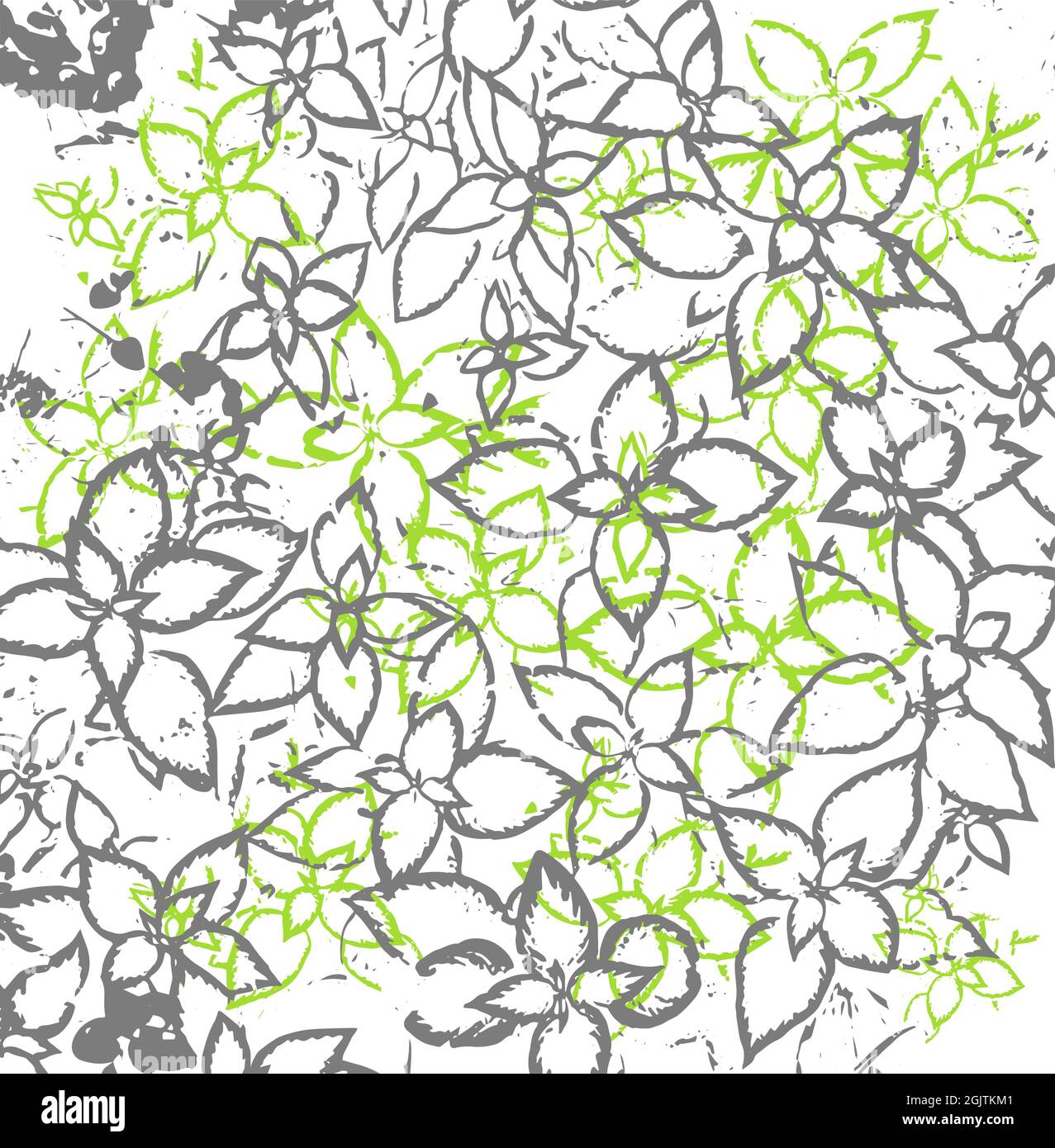 Background with green leaves. Vector illustration Stock Vector Image ...