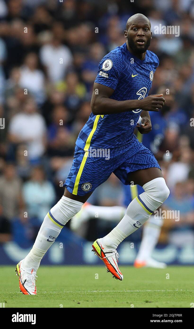 London, England, 11th September 2021. Romelu Lukaku of Chelsea during the Premier League match at Stamford Bridge, London. Picture credit should read: Paul Terry / Sportimage Stock Photo