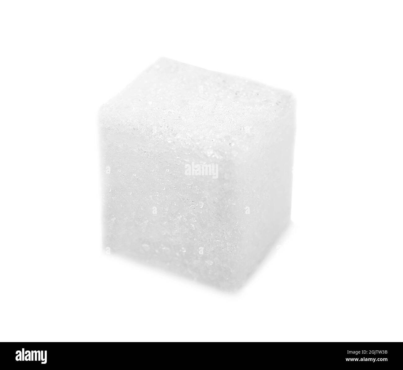 Sugar cube on white background Stock Photo Alamy