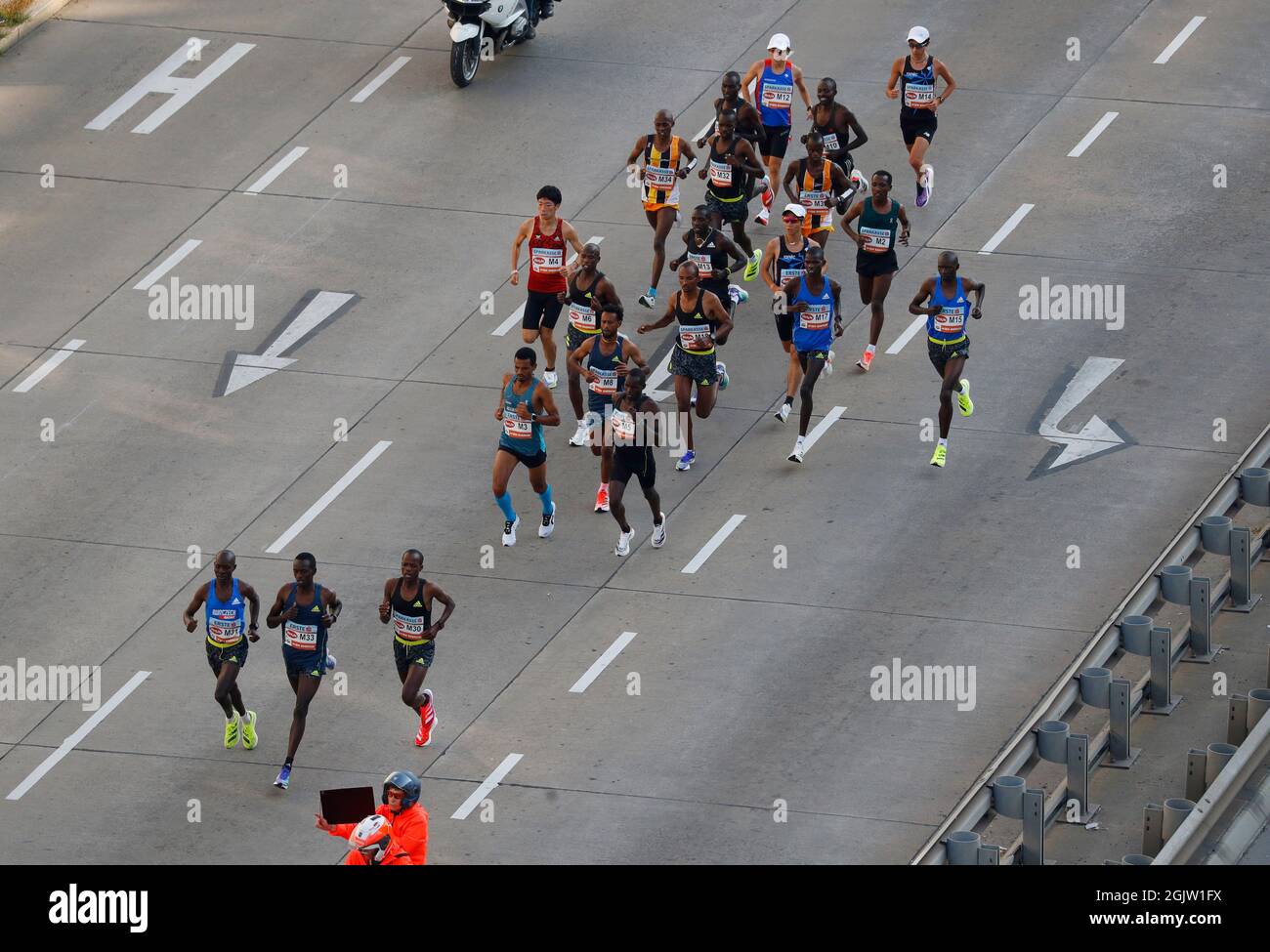 Athletics Vienna City Marathon Vienna Austria September 12 2021 The Elite Group In Action During The Marathon Reuters Leonhard Foeger Stock Photo Alamy