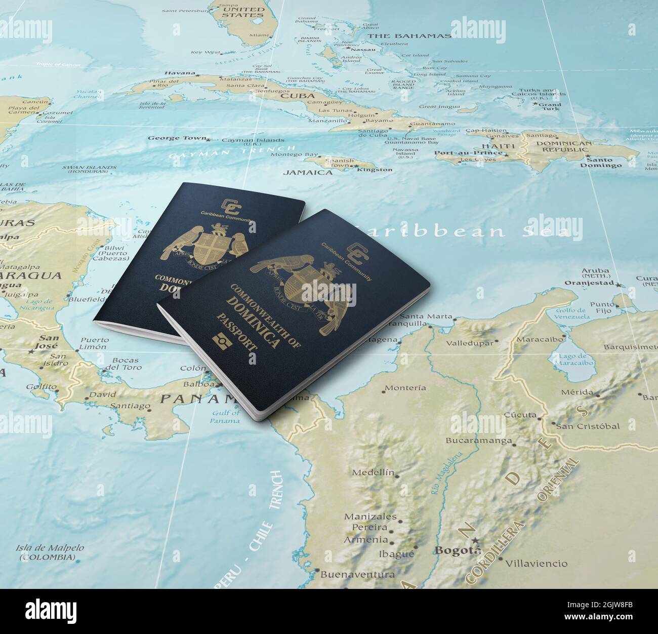 British passport with barbados stamp hires stock photography and