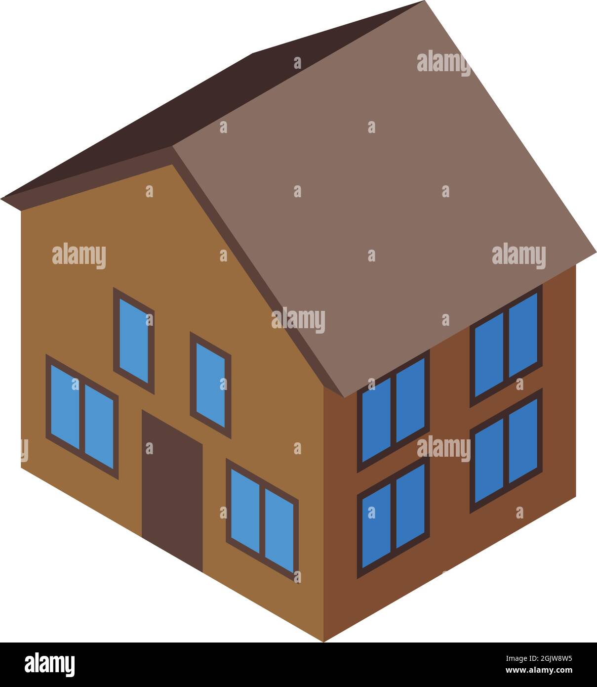 It house icon isometric vector. Home building. Residential room Stock Vector