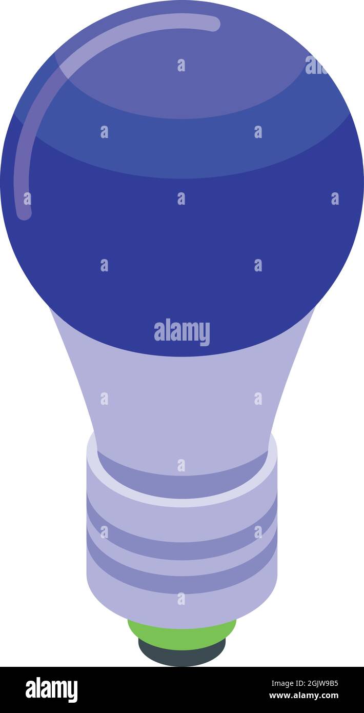 Led bulb icon isometric vector. Smart lightbub. Color control Stock ...