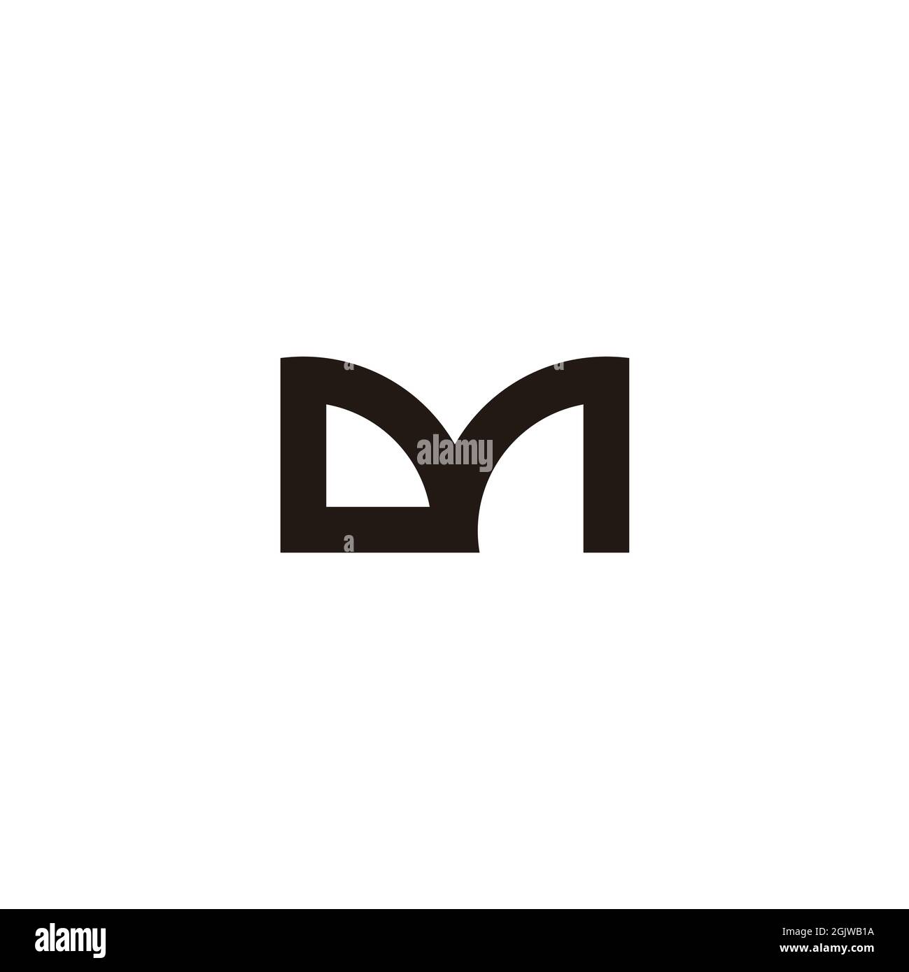 abstract letter dm simple linked geometric logo vector Stock Vector ...