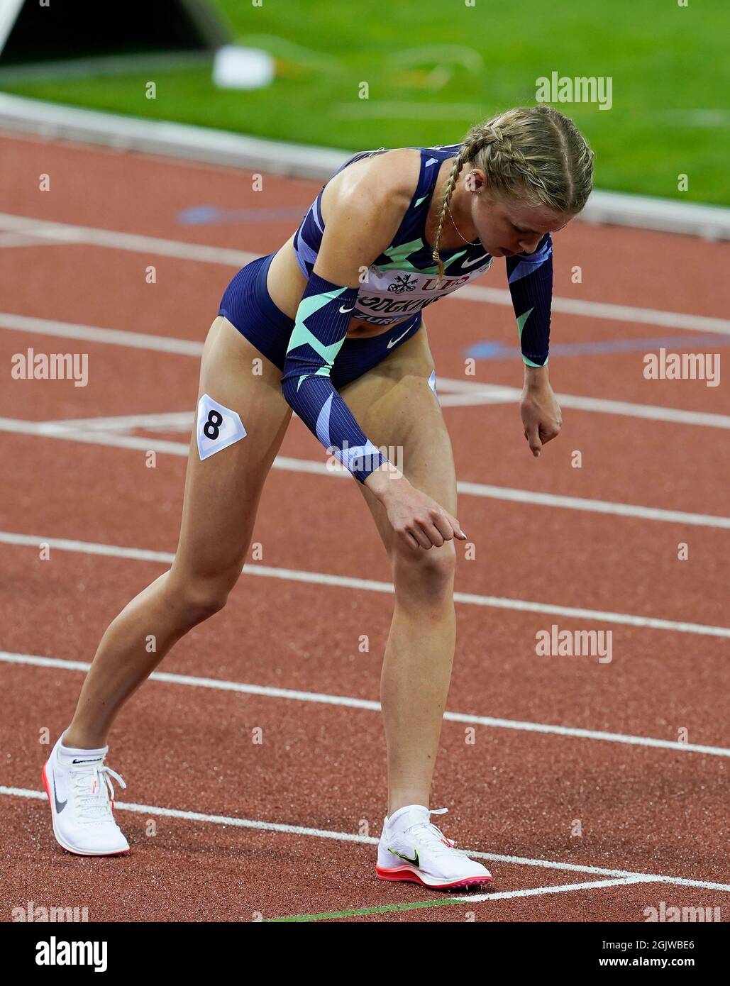 Zurich,, 09 Sep 2021 800m winner Keely Hodgkinson (GBR) Seen in action during the Wanda Diamond
