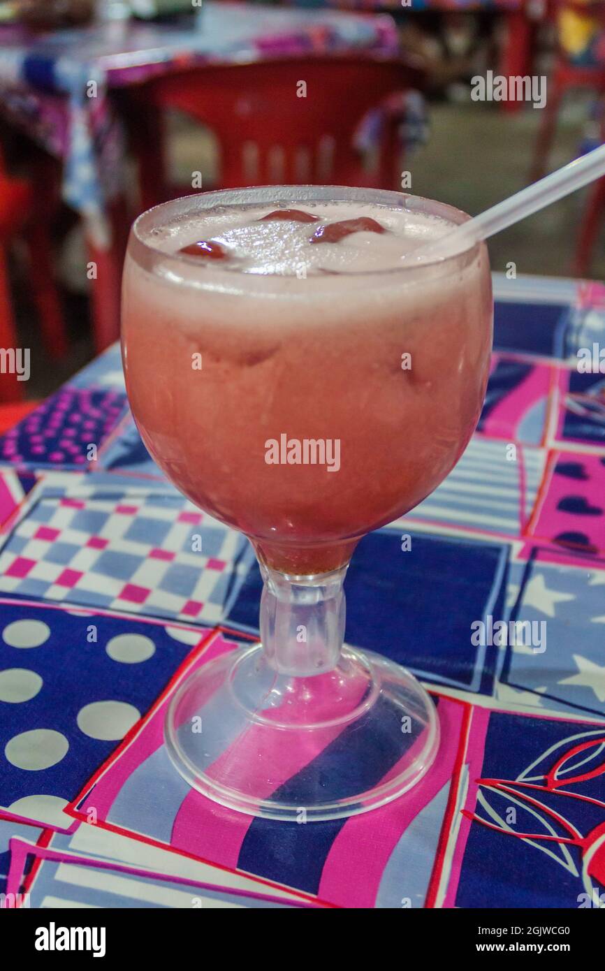Water melon juice in a restaurant in Tulum, Mexico Stock Photo Alamy