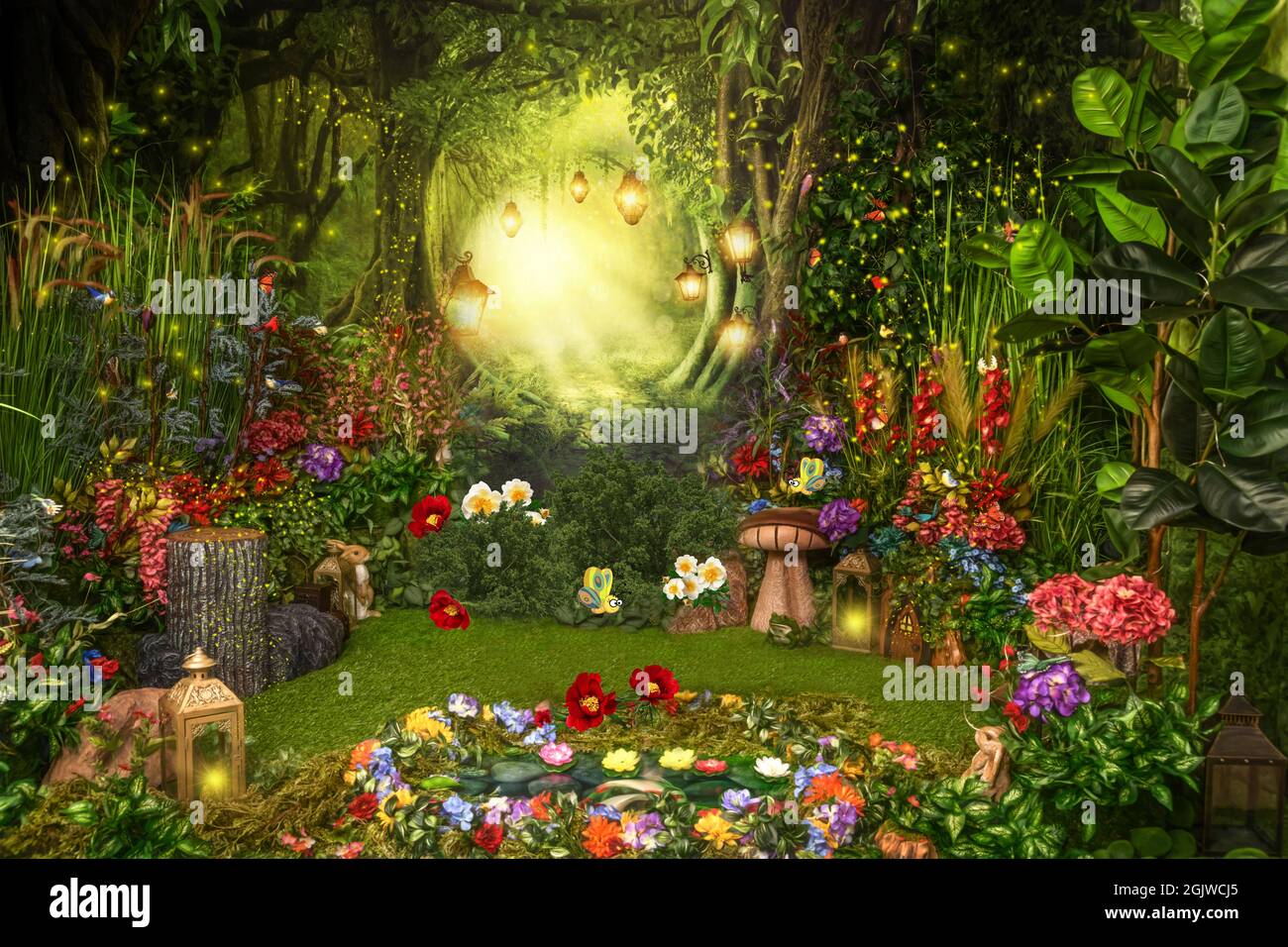 Fantasy fairy tale Background for the fairy tale ,fairy-tale glade with