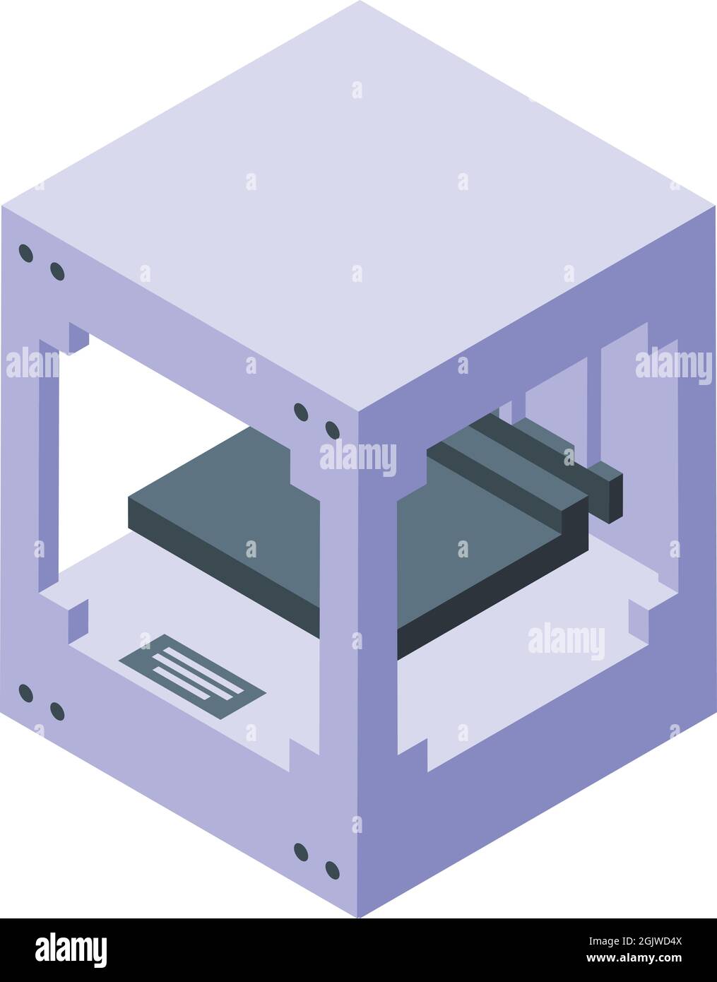 Bio science printer icon isometric vector. Medical engineering. Human ...