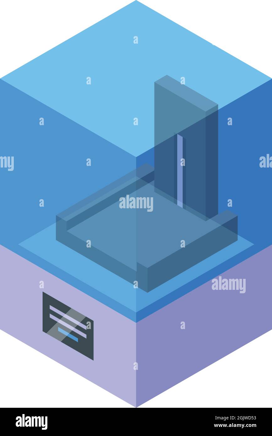 Bio engineering printer icon isometric vector. Medical bioprinting ...