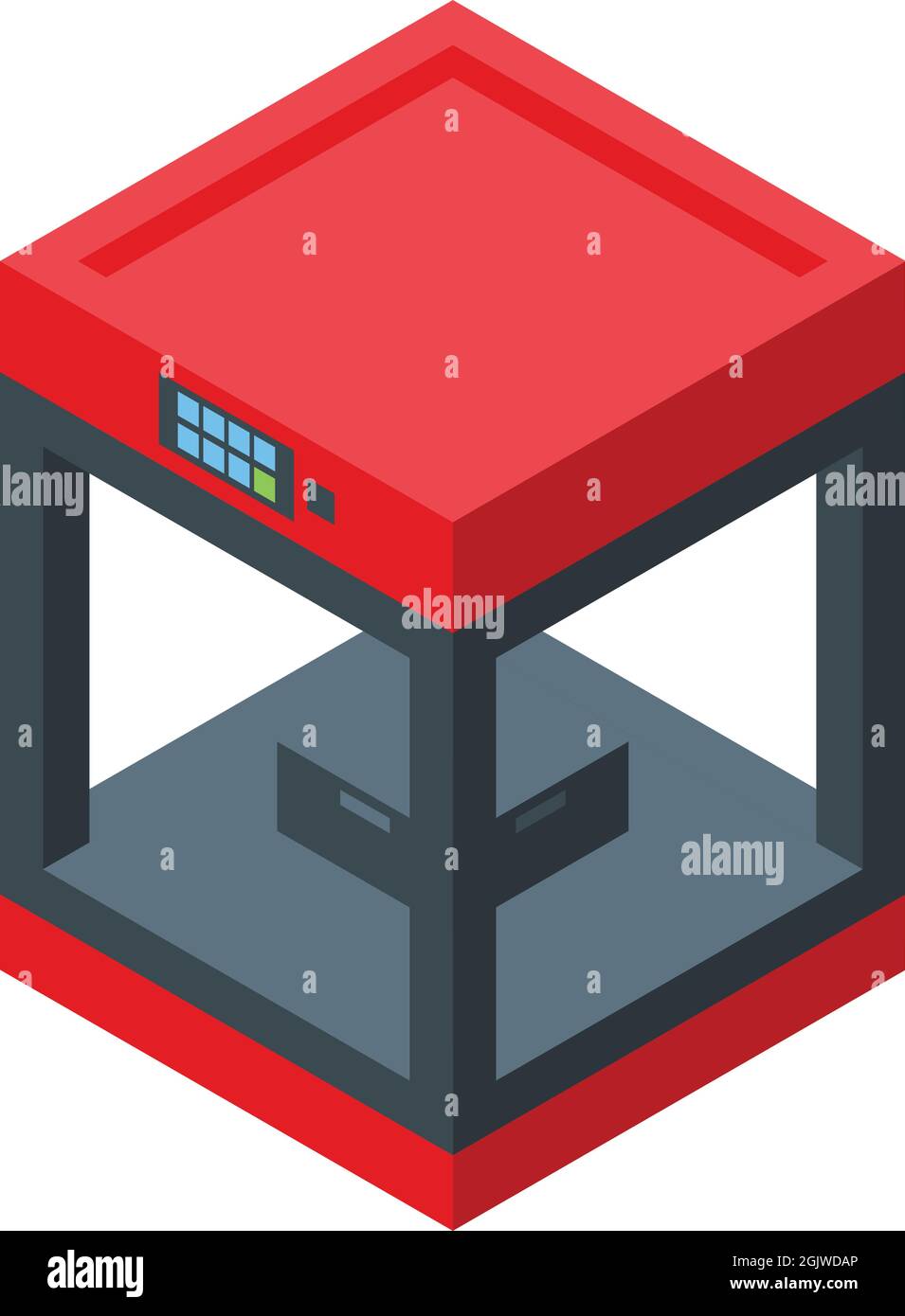 Biotechnology printer icon isometric vector. Medical engineering. Human ...