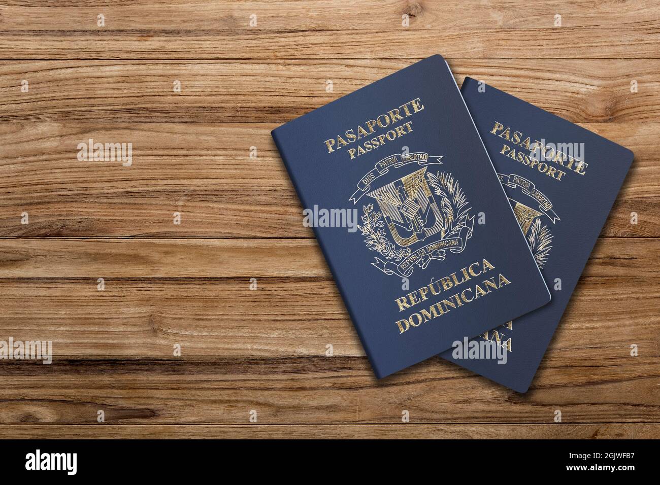 Dominican Republic  passport, for a Dominican citizen, citizenship by investment Stock Photo